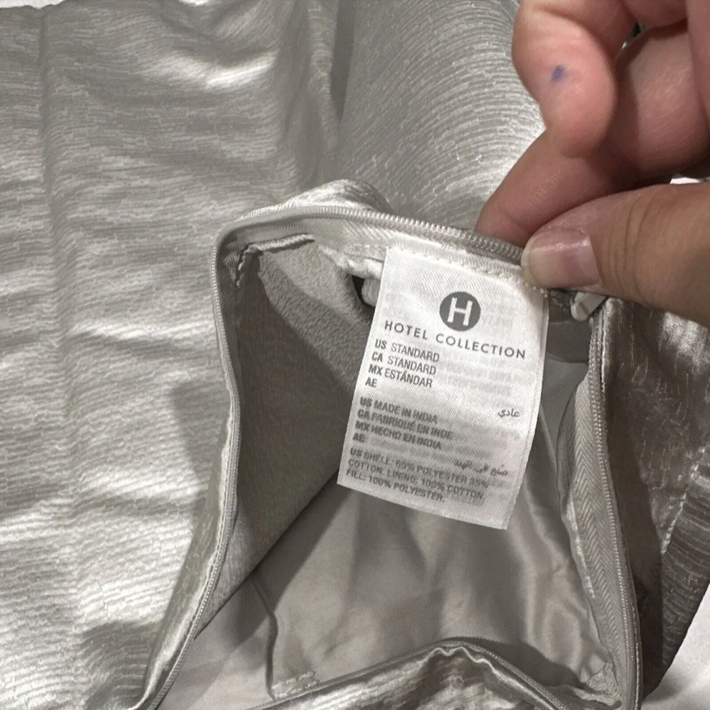 NIB $135 [ 1 Standard ] Quilted Pillow Sham for Hotel Collection Glint‎ Grey